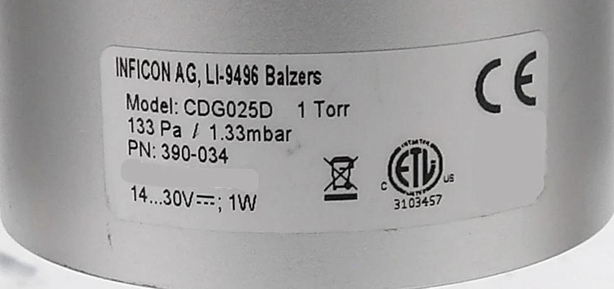 Used Inficon CDG025D Capacitance Diaphragm Gauge Reseller Lot of 5 Spare Surplus