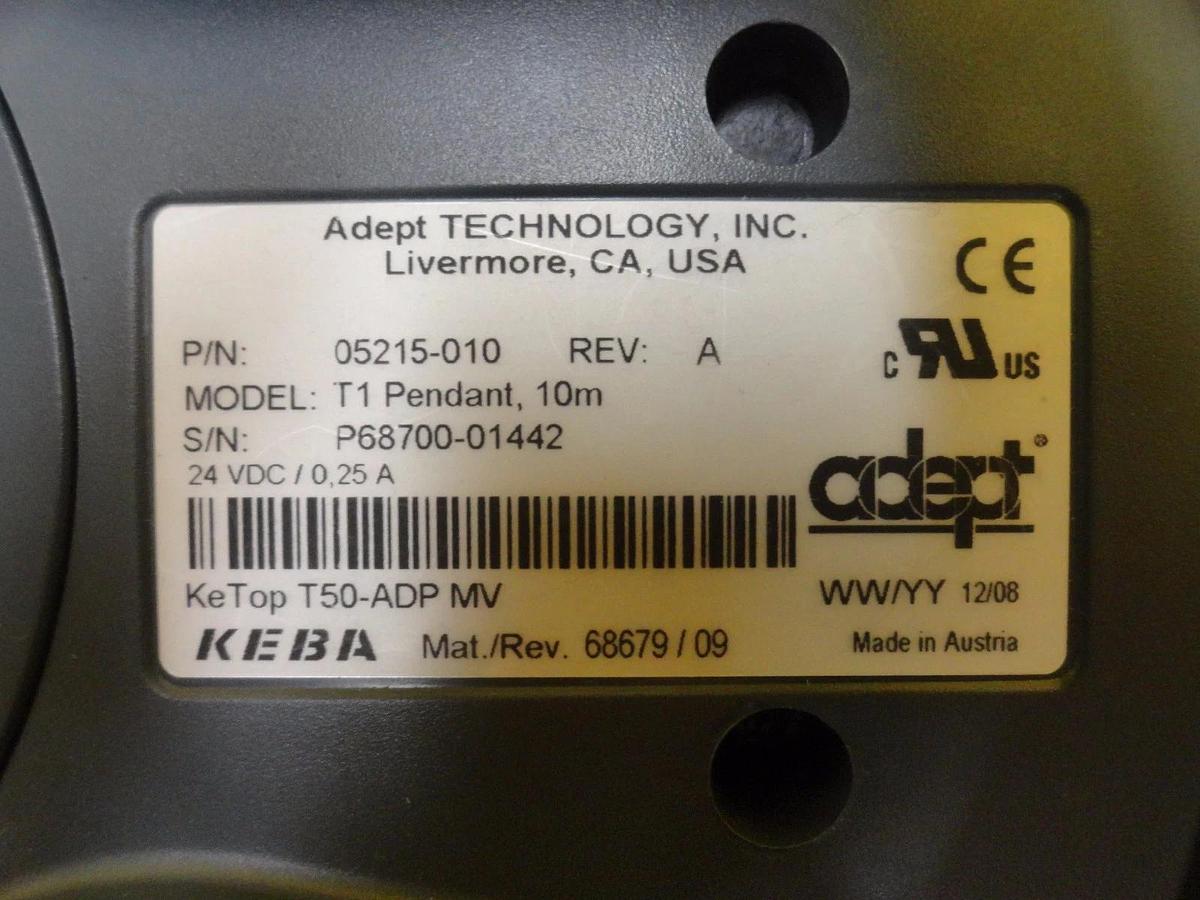 Used Adept Technology 05215-010 Robot Teach Pendant T1 Pendant 10m Working