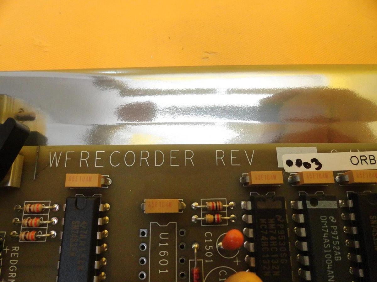 Used Orbot WF29132 WFRECORDER 4000074 PCB Card AMAT WF 736 DUO Broken Pull Tab Used