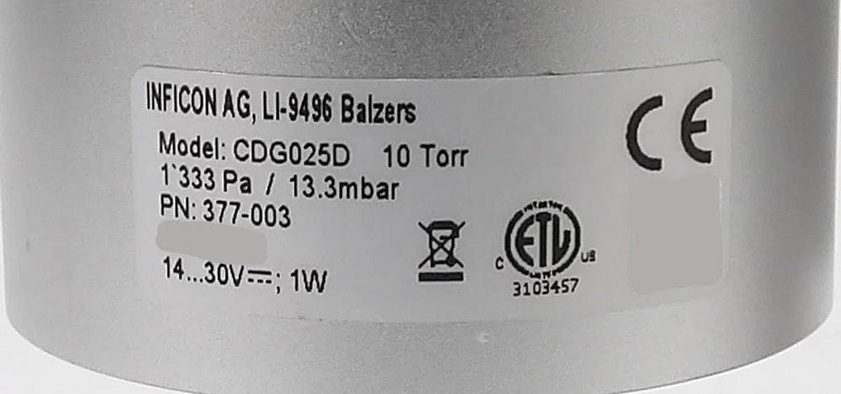 Used Inficon CDG025D Capacitance Diaphragm Gauge Reseller Lot of 5 Spare Surplus