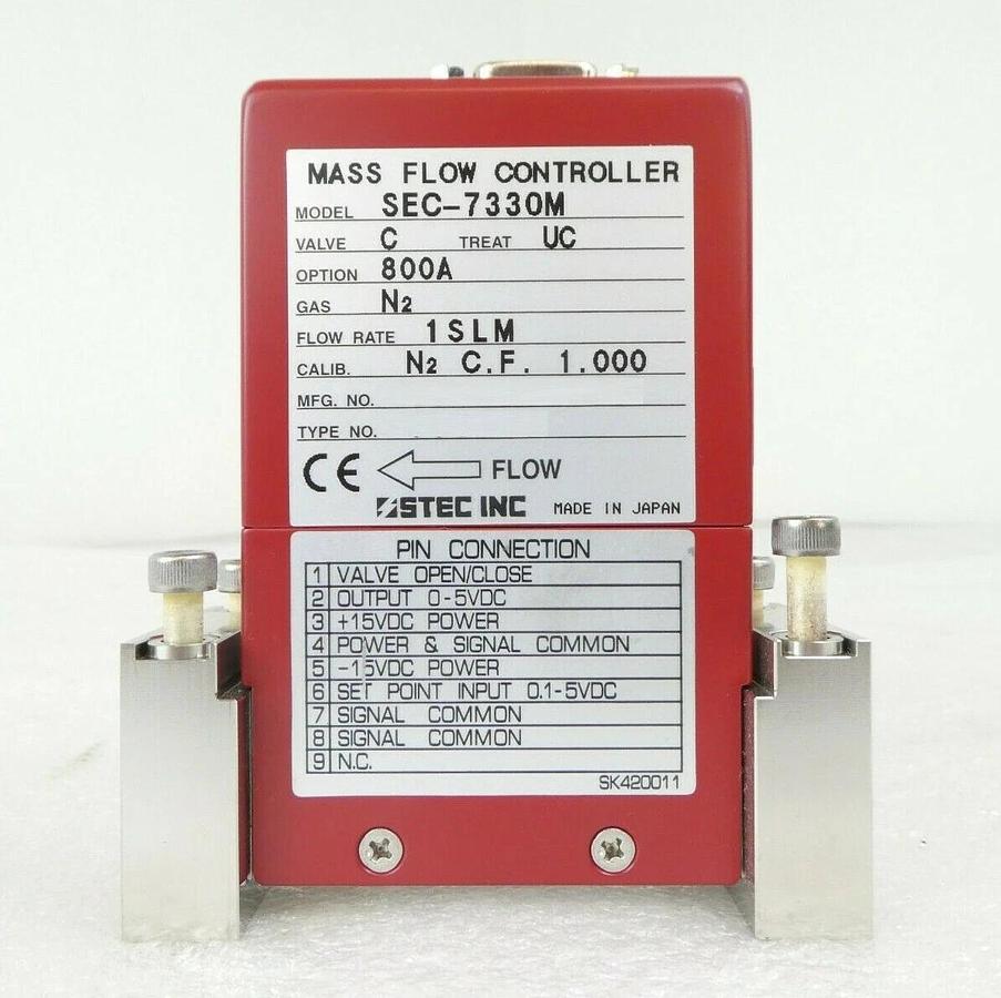 Used STEC SEC-7330M Mass Flow Controller MFC 1 SLM N2 KLA-Tencor eS31 Working Surplus