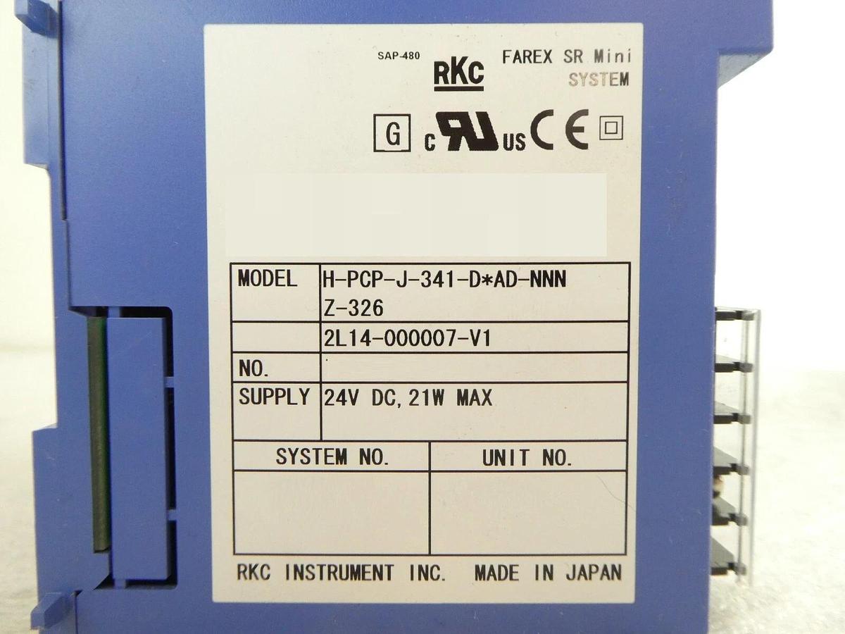 Used RKC FAREX SR Mini System H-PCP-J-341-D*AD-NNN H-TIO-J-F501-8*NN Lot of 7 Working