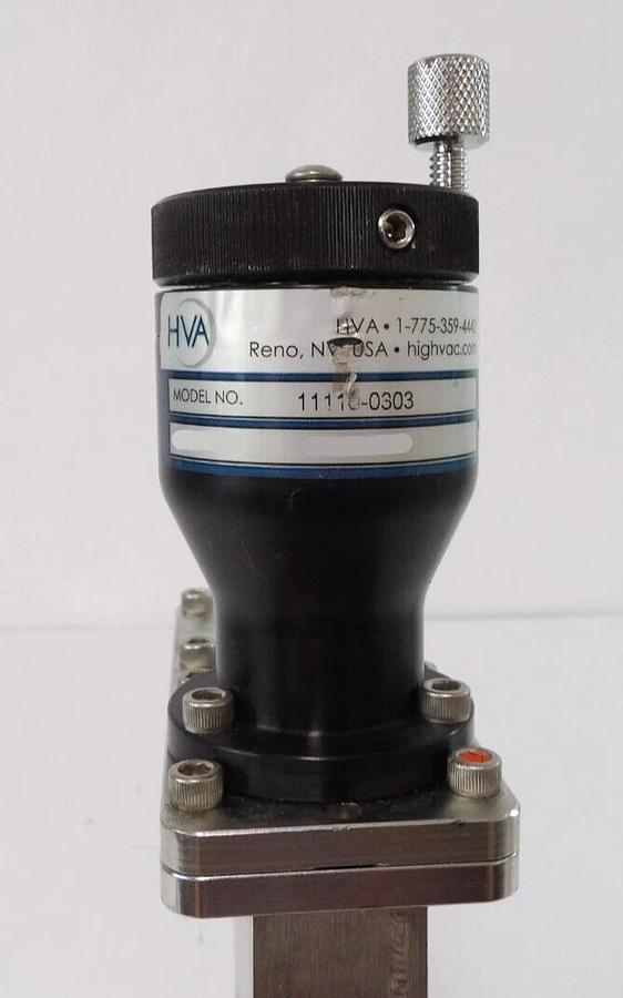 Used HVA High Vacuum 11110-0303 Manual Gate Valve 11000 Series Working Surplus