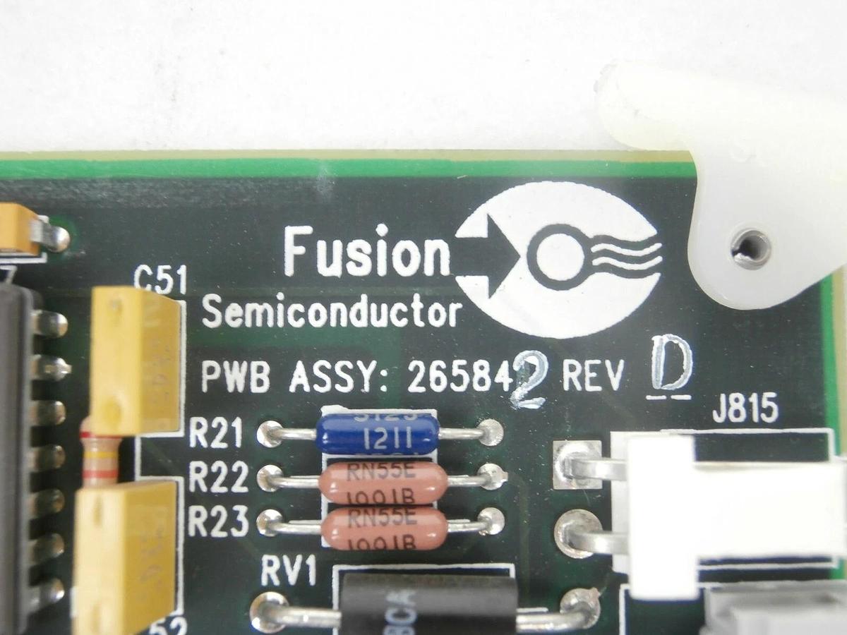 Used Fusion Semiconductor 265842 Lamp Power Supply Interface PCB Card Working Surplus