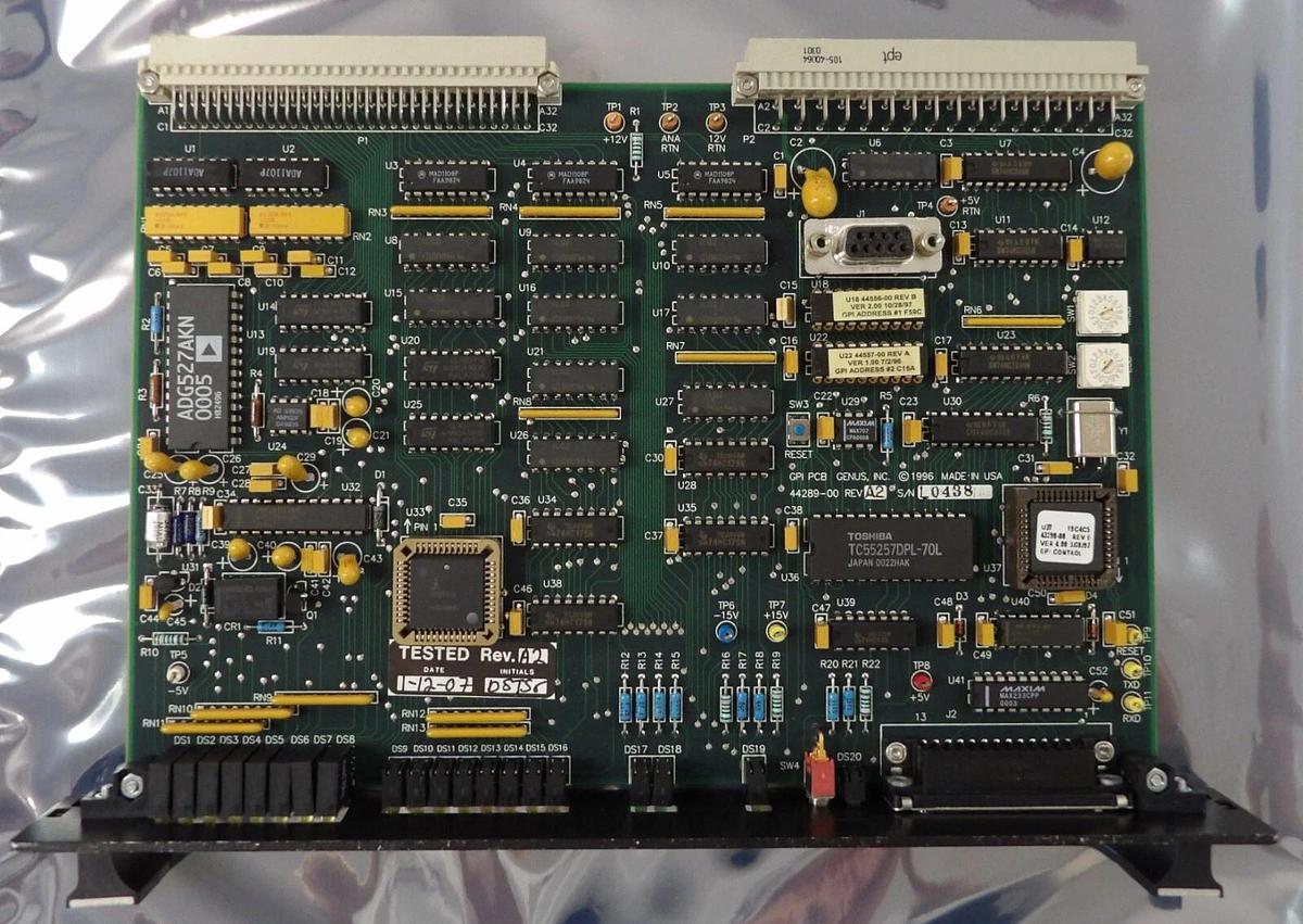 Used Genus 44289-00 GPI Digital I/O VME PCB Card Varian VSEA Working Surplus