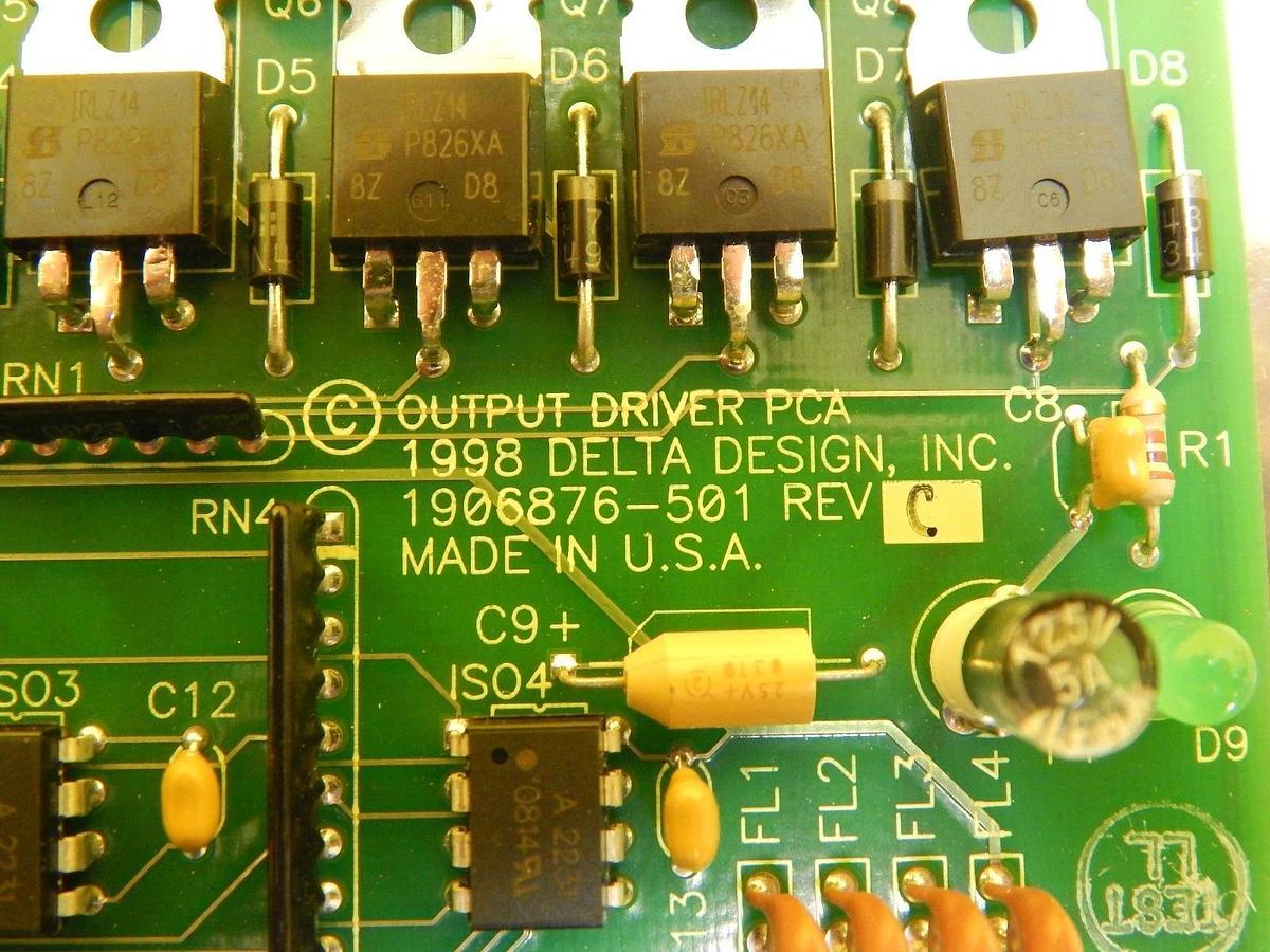 Used Delta Design 1906876-501 Output Driver PCA Board PCB Rev. C Used Working