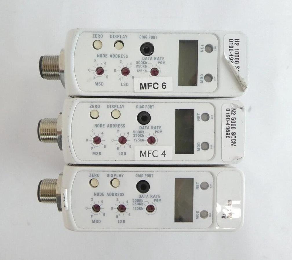 Used Brooks Instrument GF125CXXC Mass Flow Controller MFC Lot of 9 Working Spare