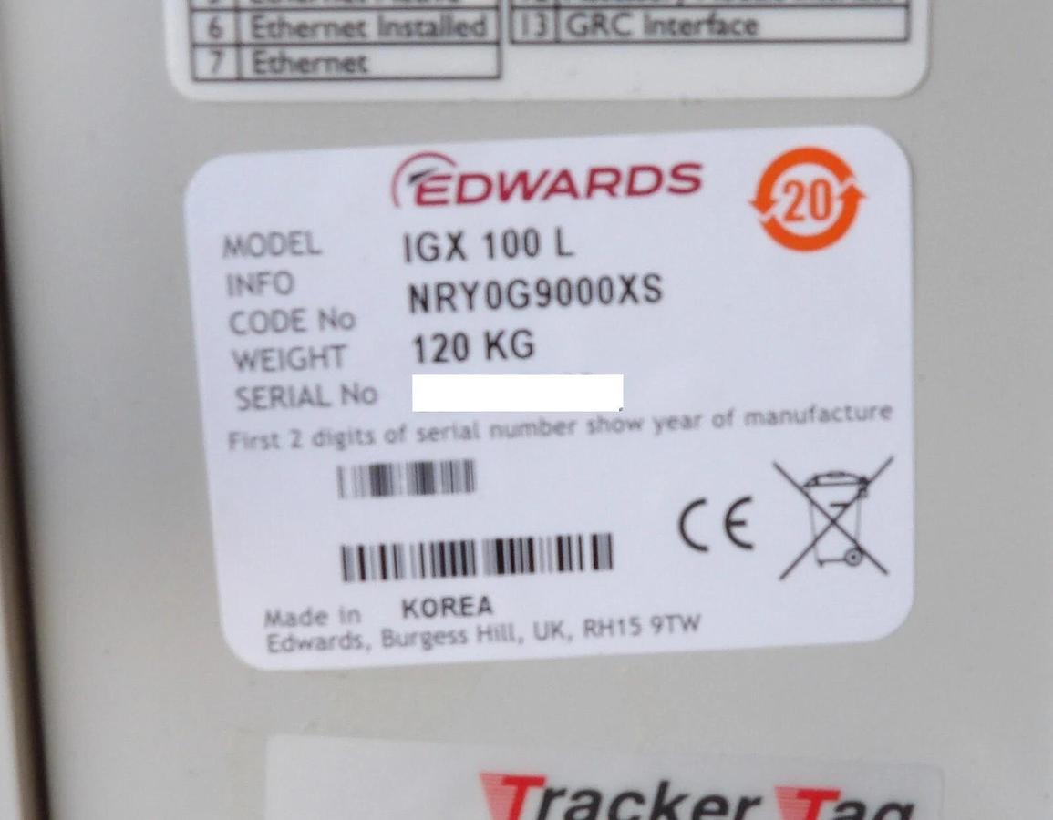 Refurbished iGX100L Edwards NRY0G9000XS Vacuum Pump IGX 100L Manufacturer Refurbished