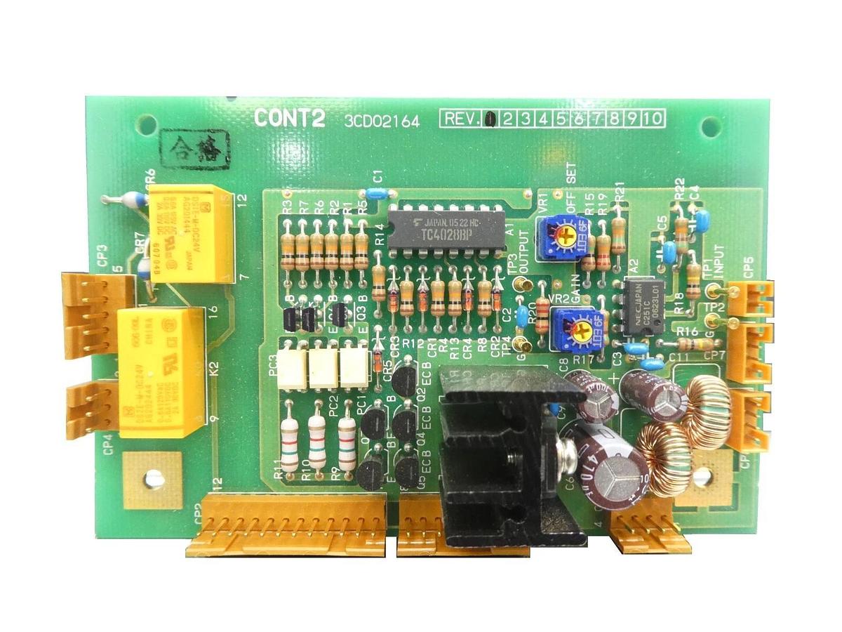Used Hitachi Kokusai Denki 3CD02164 Relay Board PCB CONT2 Mikro Sonic Working Surplus