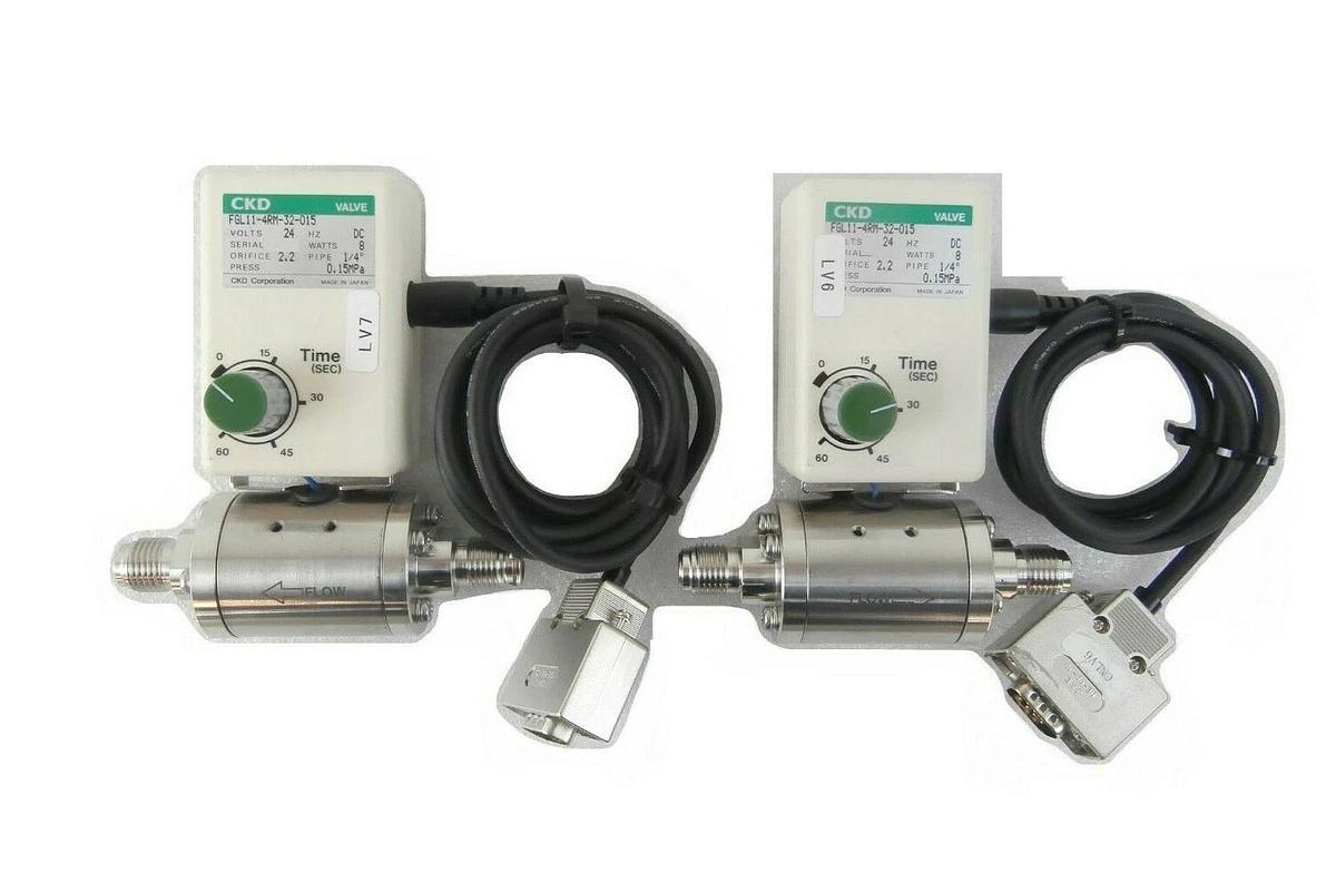 Used CKD FGL11-4RM-32-015 Timed Vacuum Break Valve Reseller Lot of 2 Working Surplus
