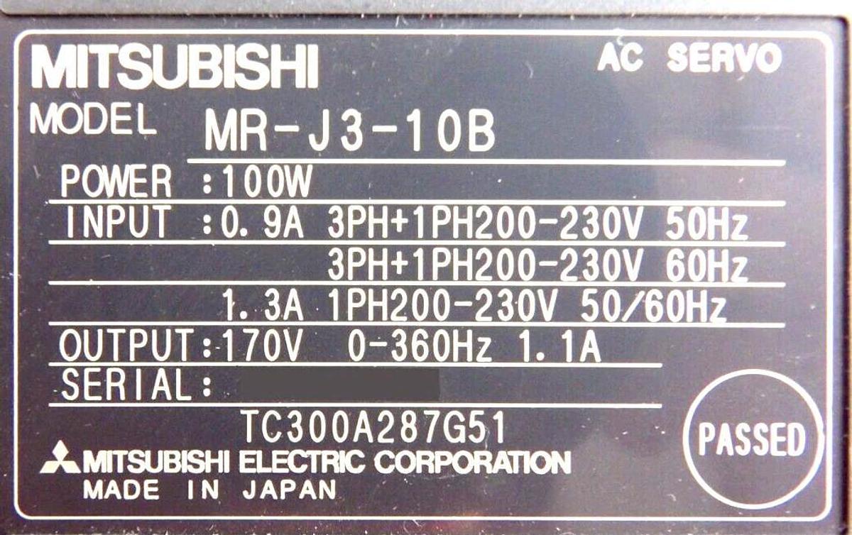 Used Mitsubishi MR-J3-10B MR-J3-20B AC Servo Drive MELSERVO Lot of 20 Working