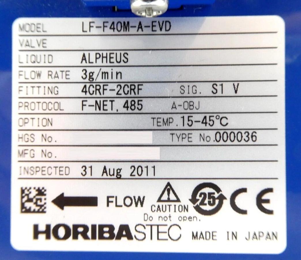 Used Horiba STEC LF-F Liquid Mass Flow Meter LF-F40M LF-F30M Reseller Lot of 2 Spare