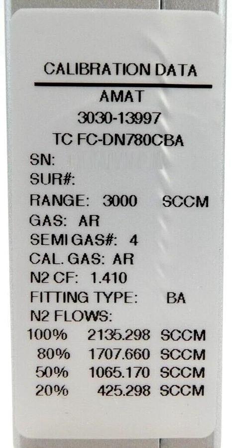 Used Aera FC-DN780C-BA Mass Flow Controller MFC Lot of 6 AMAT 0190-26304 3030-13997