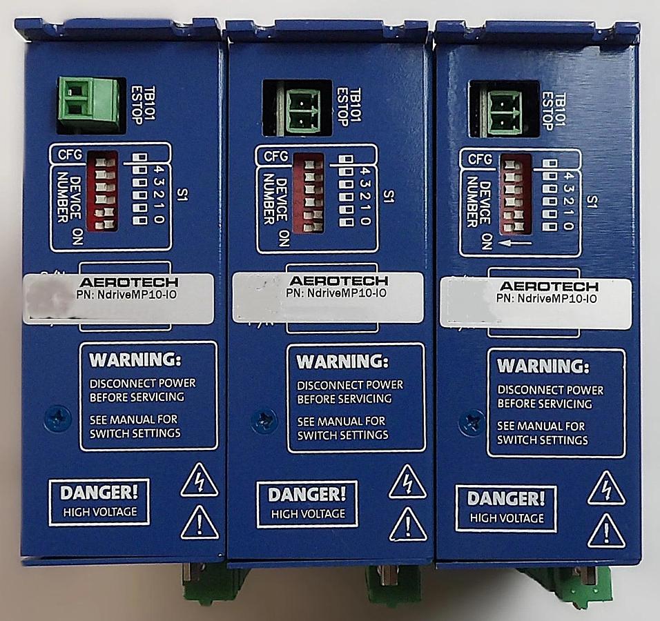 Used Aerotech NdriveMP10-IO Networked Digital Servo Amplifier Lot of 3 Working