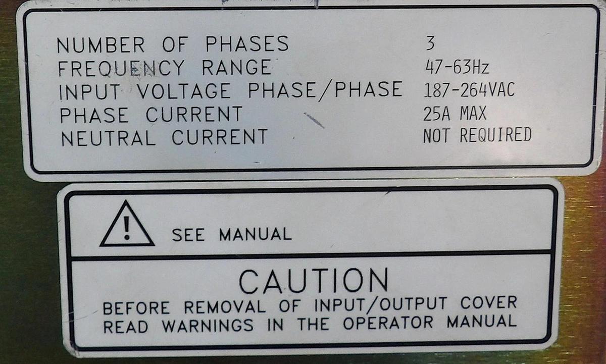 Used Elgar SW5250A-3-3-2 SmartWave Industrial Power Source SW5250A Untested Surplus
