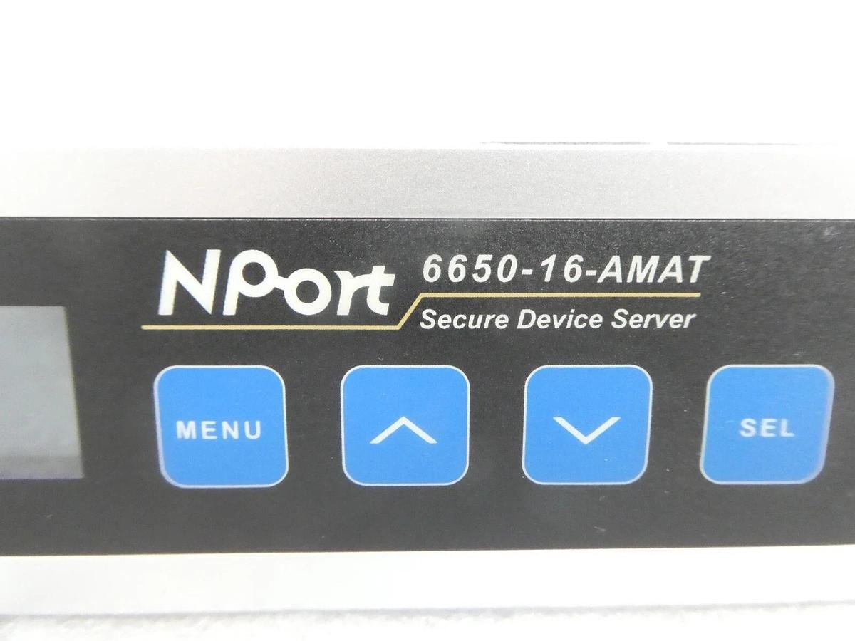 Used Moxa NPort 6650-16 16-Port Terminal Server AMAT 0190-44197 Working Surplus