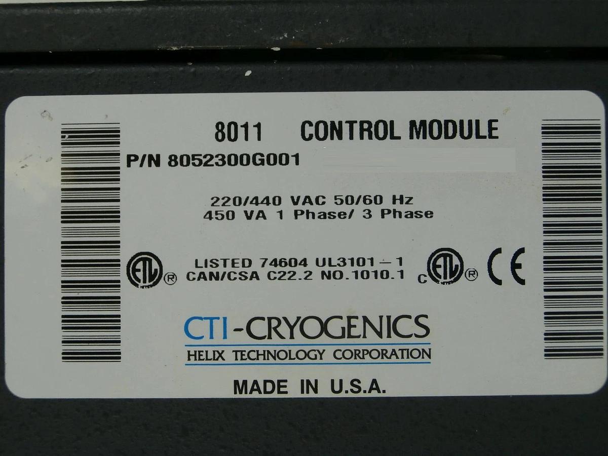 Used CTI-Cryogenics 8052300G001 Cryopump Controller Control Module 8011 Working