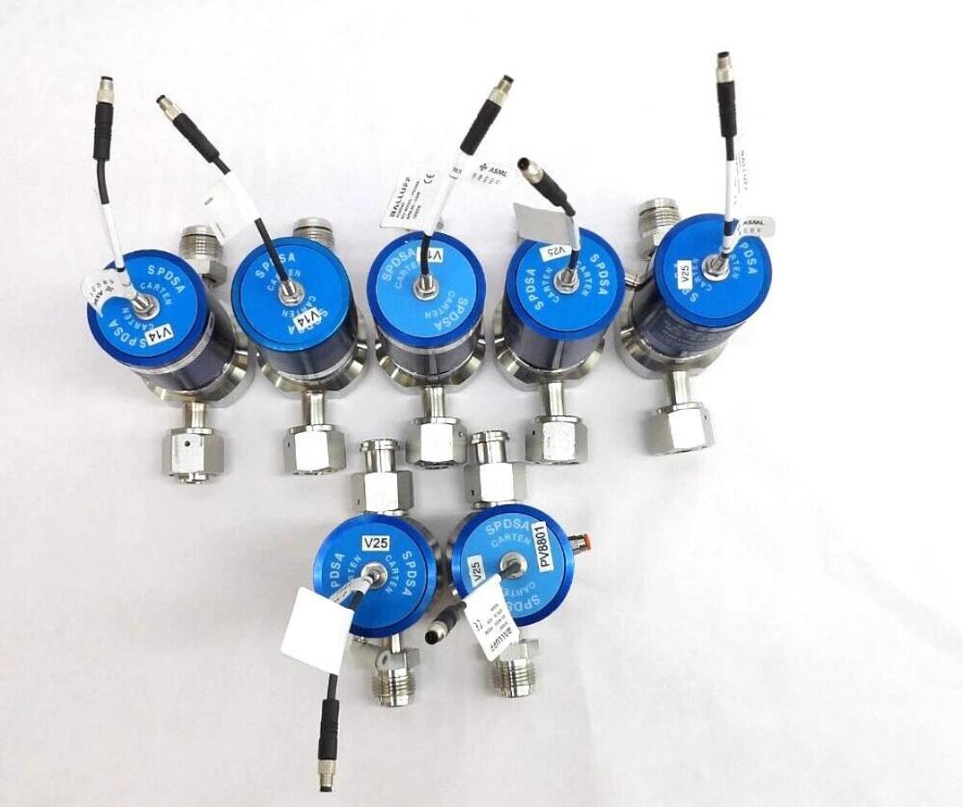 Used Fujikin SPDSA 500 90-100 PSI FVCR Pneumatic Diaphragm Valve Lot of 7 Working