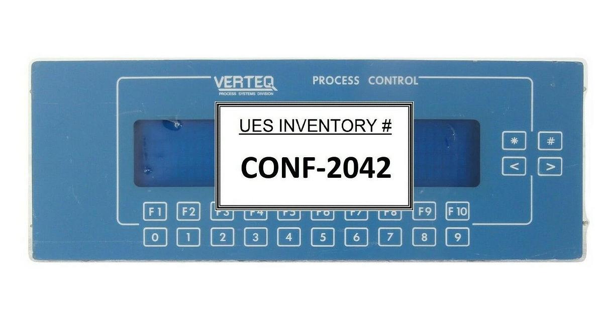 Used Verteq Process Systems 1071764-1 Process Control Operator Interface Working