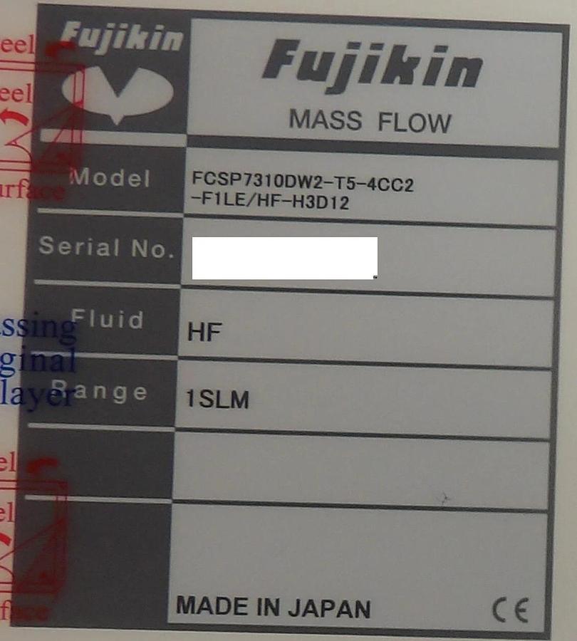 Used Fujikin FCSP7310DW2-T5-4CC2-F1LE/HF-H3D12 Mass Flow Controller MFC Lot of 2 New