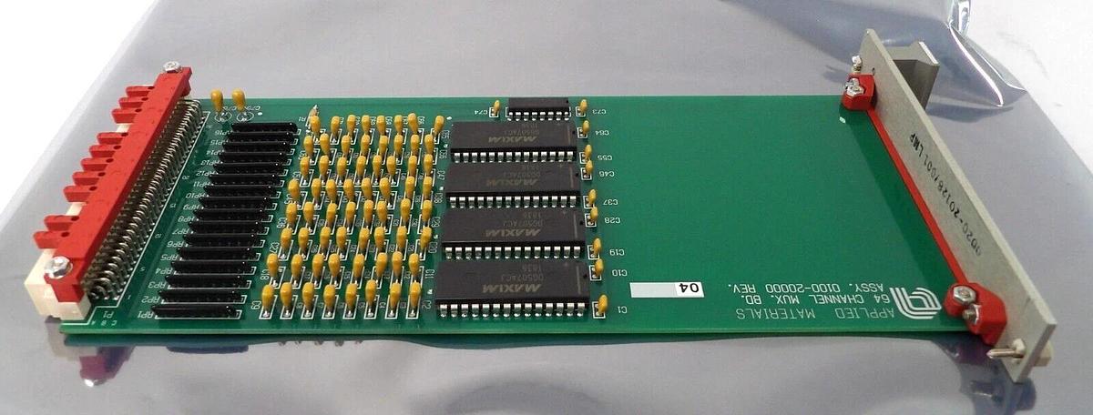 Used AMAT Applied Materials 0100-20000 64 Channel MUX BD PCB Card Working Surplus