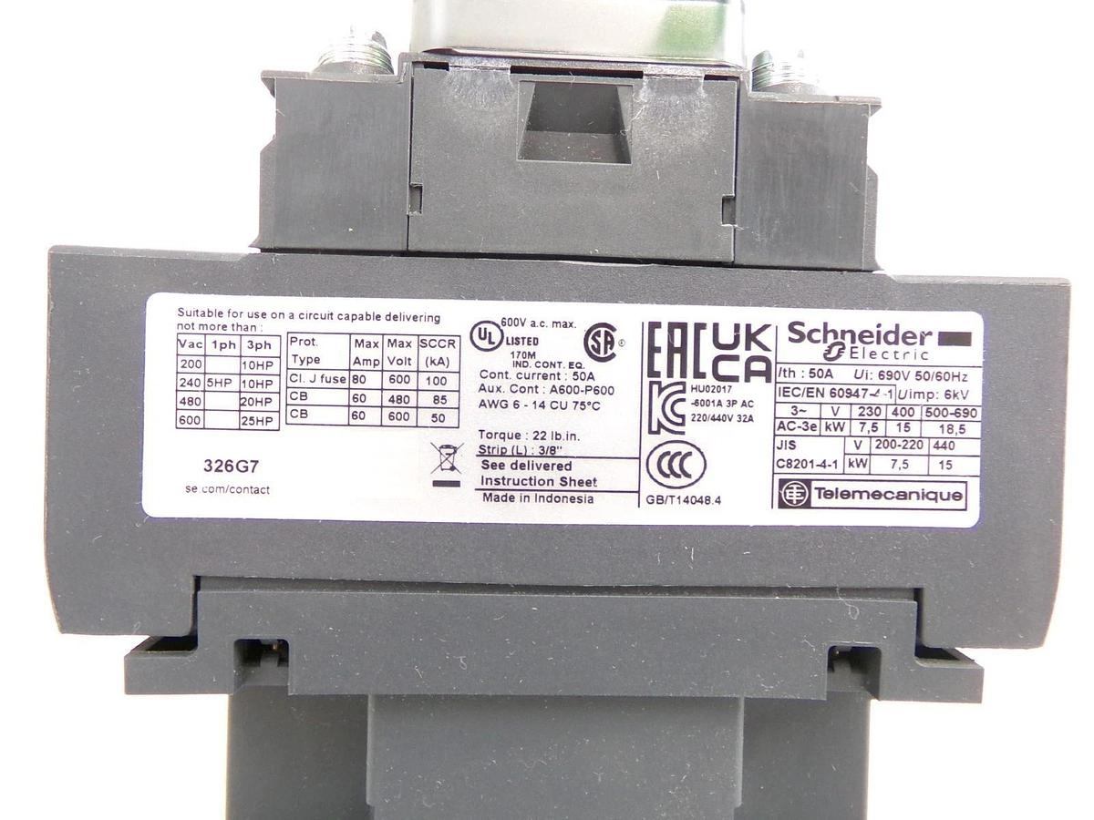 Schneider Electric LC1D326G7 Contactor LC1D TeSys Deca Reseller Lot of 4 New