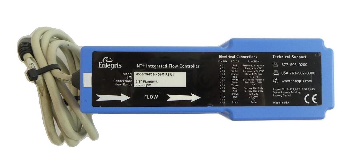 Used Entegris 6500-T5-F03-H04-M-P2-U1 InVue Integrated Flow Controller Working