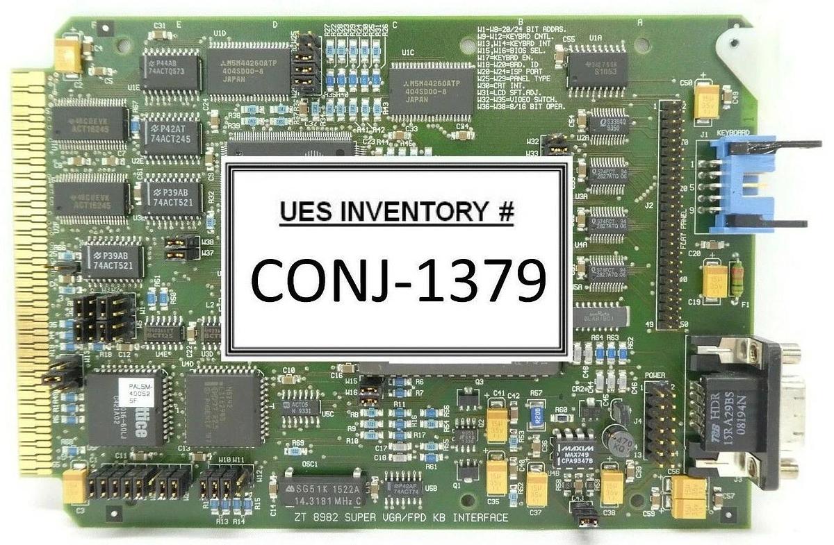 Used Ziatech ZT 8982 Super VGS/FPD KB Interface PCB Card ZT8982 Varian 350D Working