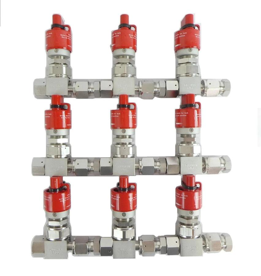Used Fujikin 316L Manual Diaphragm Valve Reseller Lot of 9 Working Surplus