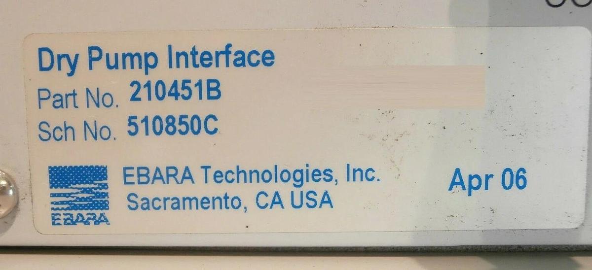 Used Ebara AAS300WN Dry Vacuum Pump AAS Series with Interface 210451B OEM Refurbished