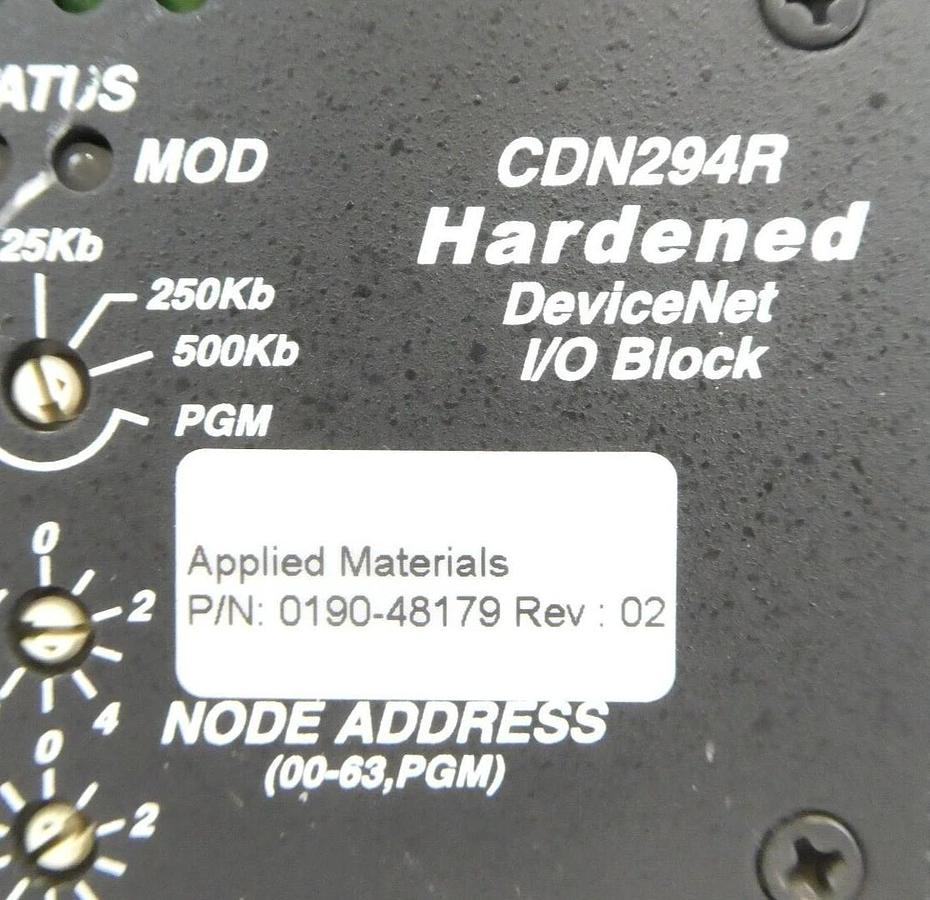 Used MKS Instruments AS01294 DeviceNet I/O Block CDN294R AMAT Working Surplus