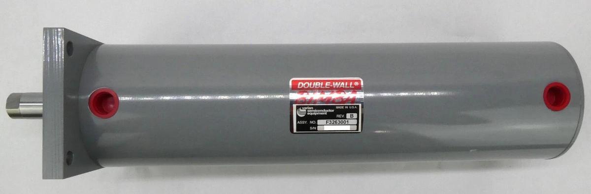 Varian F-3263001 Double Wall Bimba Acting Air Cylinder With Extended Rod New