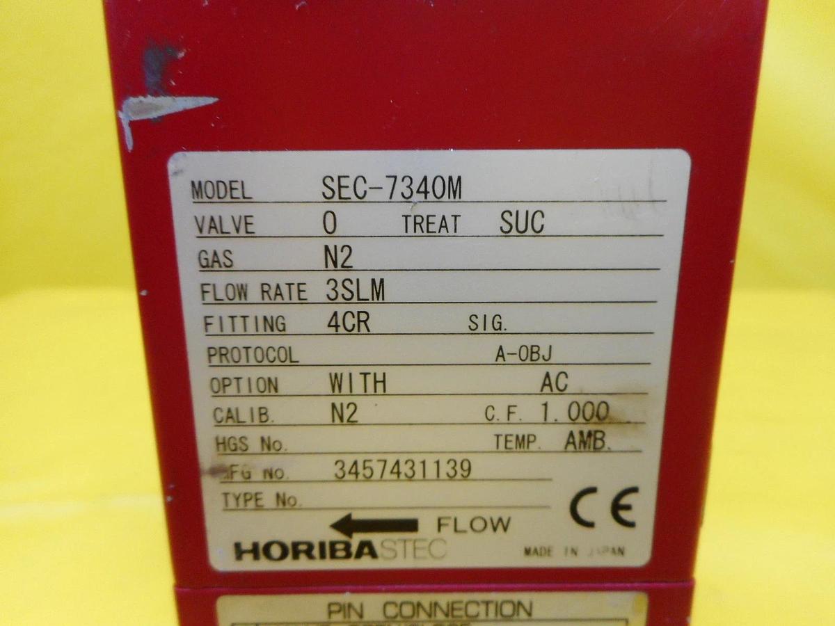 Used Horiba STEC SEC-7340M MFC Mass Flow Controller SEC-7340 3 SLM N2 Used Working