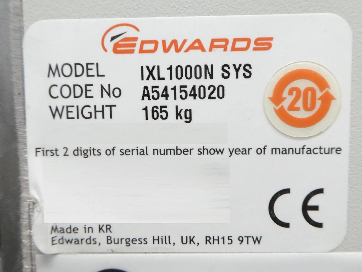 Used iXL 1000N Edwards A54154020 Dry Vacuum Pump Tested Not Working
