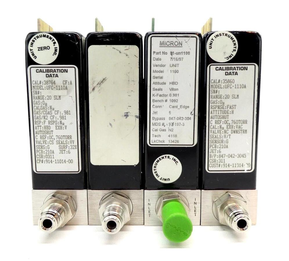 Used UNIT Instruments UFC-1110A Mass Flow Controller MFC UFC-1110 20 SLM O2 Lot of 20