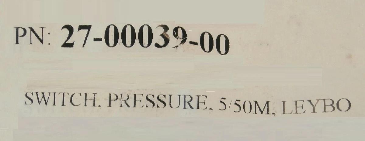 Leybold 164 06 Diaphragm Pressure Switch SM 42 Novellus 27-00039-00 New Surplus