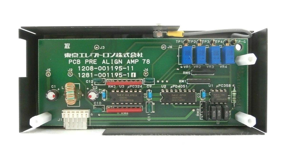 Used TEL Tokyo Electron 1281-001195-11 Prealigner PCB Assembly AMP 78 P-8 Working