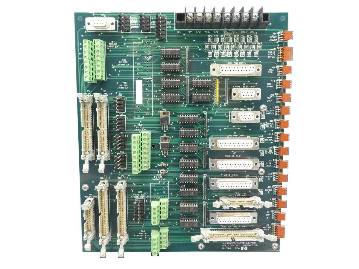 Used GaSonics 90-2608 Loadlock Interface PCB Rev. B Aura A-2000LL Working Surplus