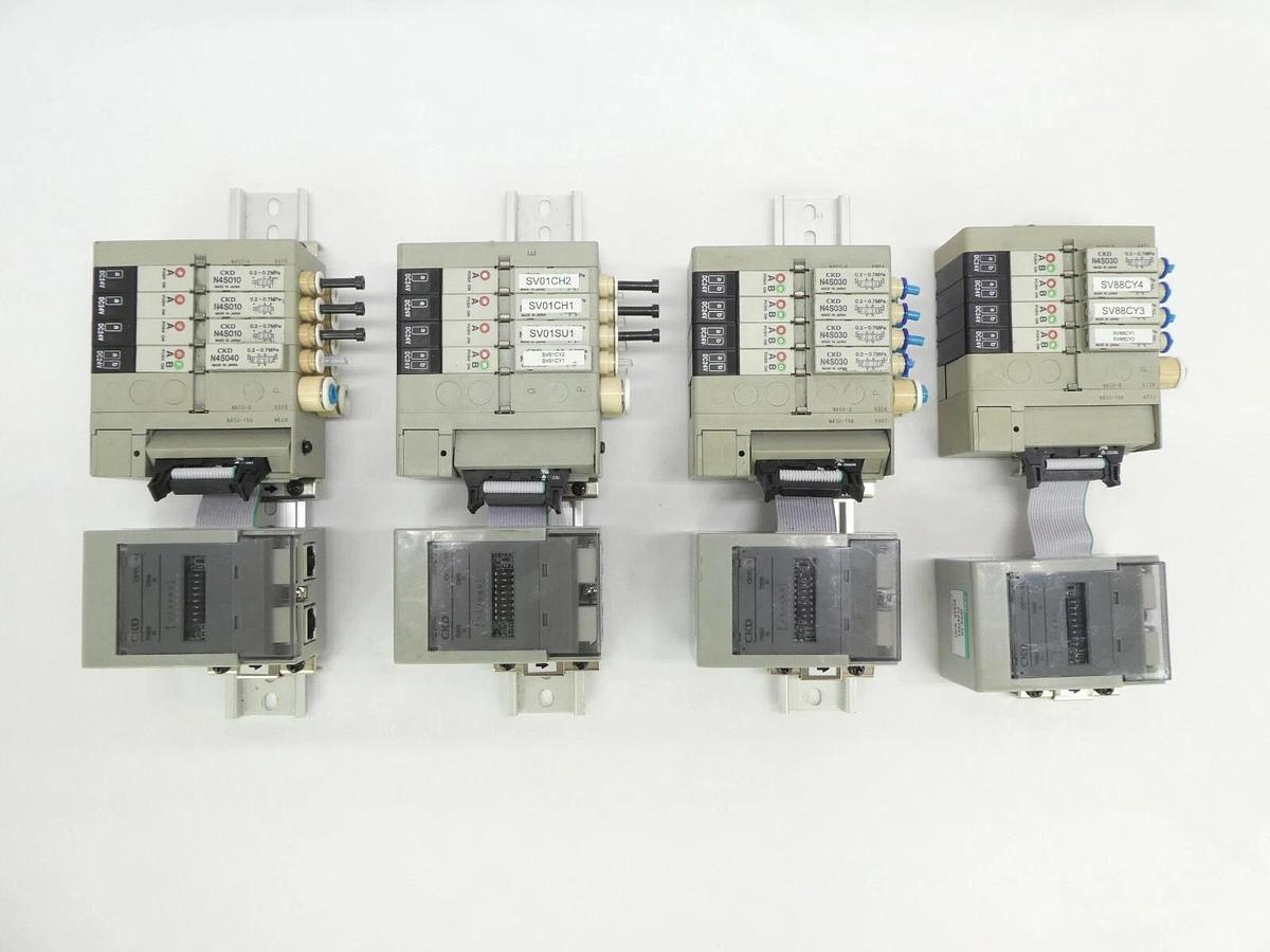 Used CKD N4S0 Series 4-Port Pneumatic Manifold N4S0-T56 with OPP3-1H Lot of 4 Working