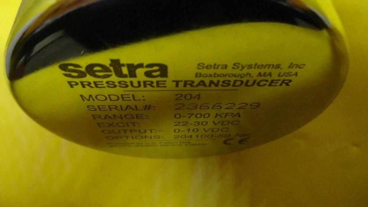 Used Setra 204100-50-NK Pressure Transducer 204 0-700 KPA Used Working