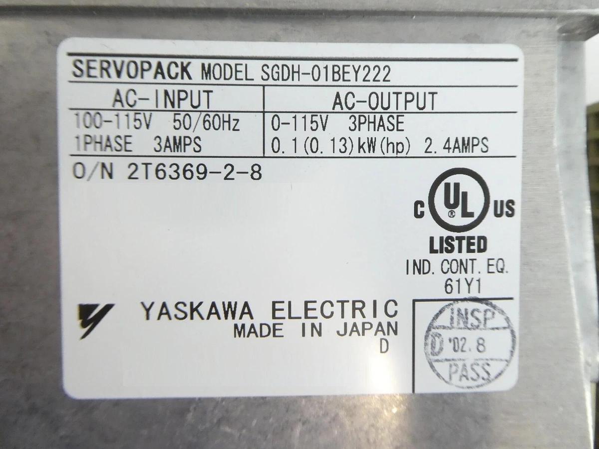 Used Yaskawa Electric SGDH-01BEY222 SGDH-01AE Servo Driver SERVOPACK Lot of 7 Working