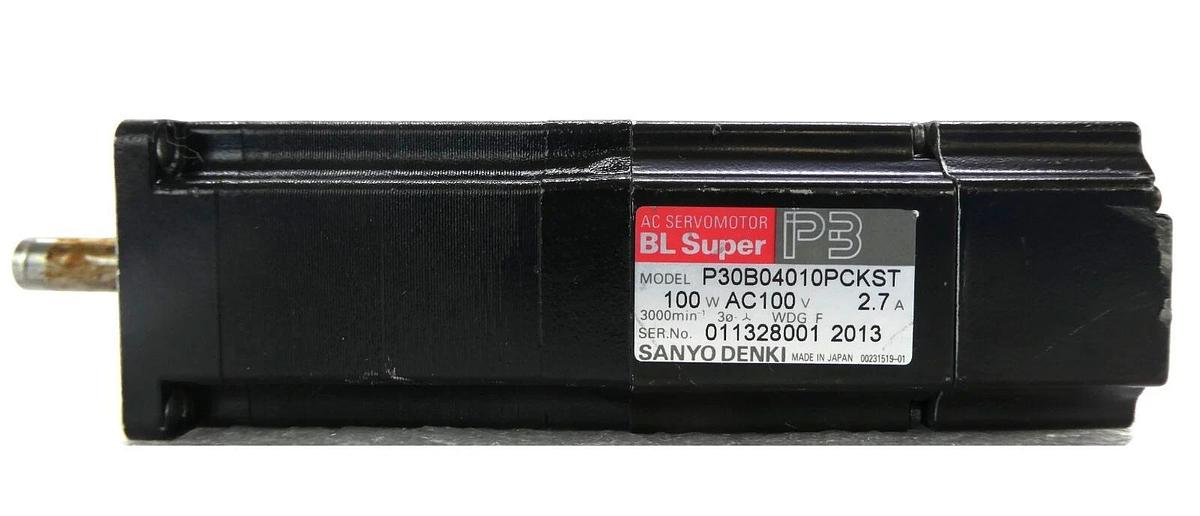 Used Sanyo Denki P30B04010PCKST AC Servo Motor BL Super P3 Working Surplus
