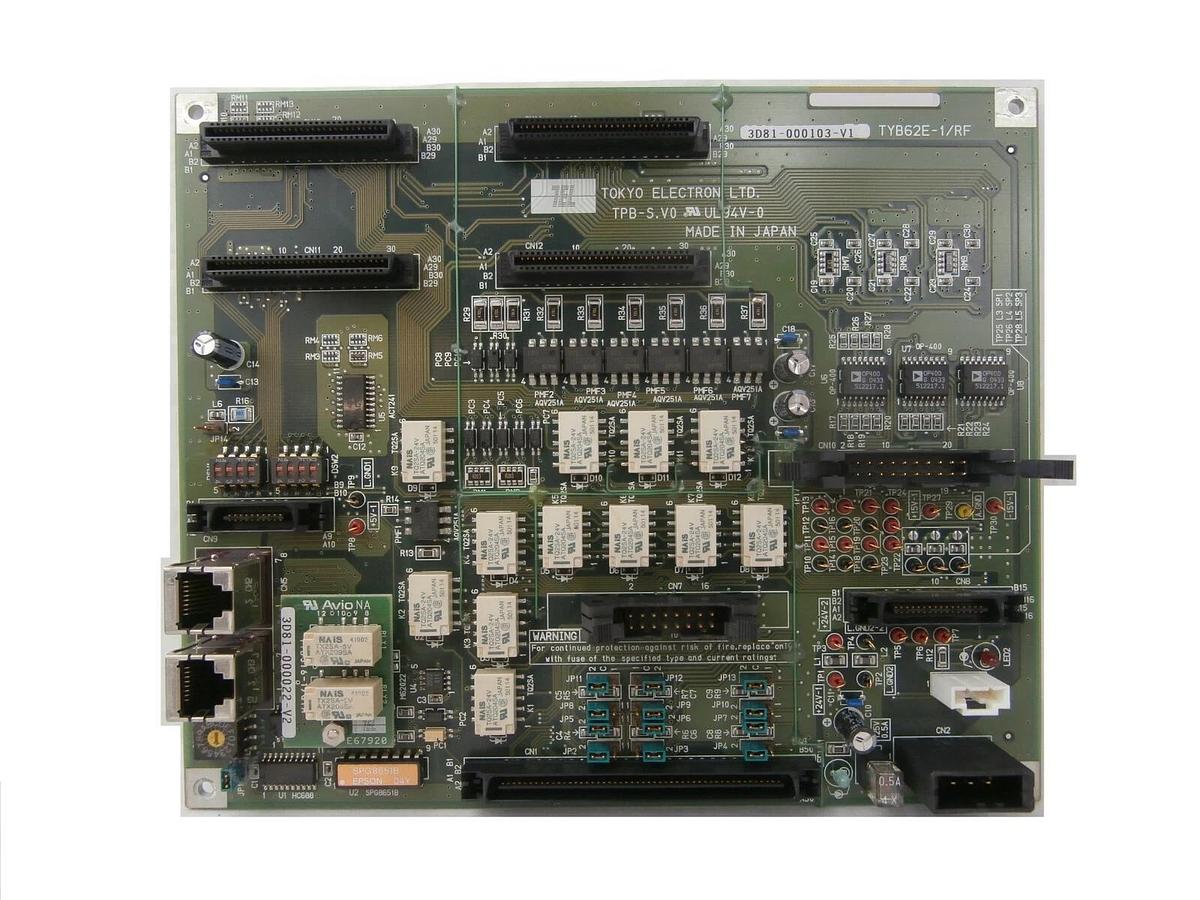 Used TEL Tokyo Electron 3D81-000103-V1 Backplane PCB TYB62E-1/RF Telius Working