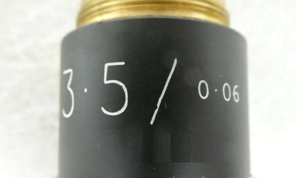 Used Bio-Rad 3.5/0.06 Microscope Objective Quaestor Q7 Measurement System Working