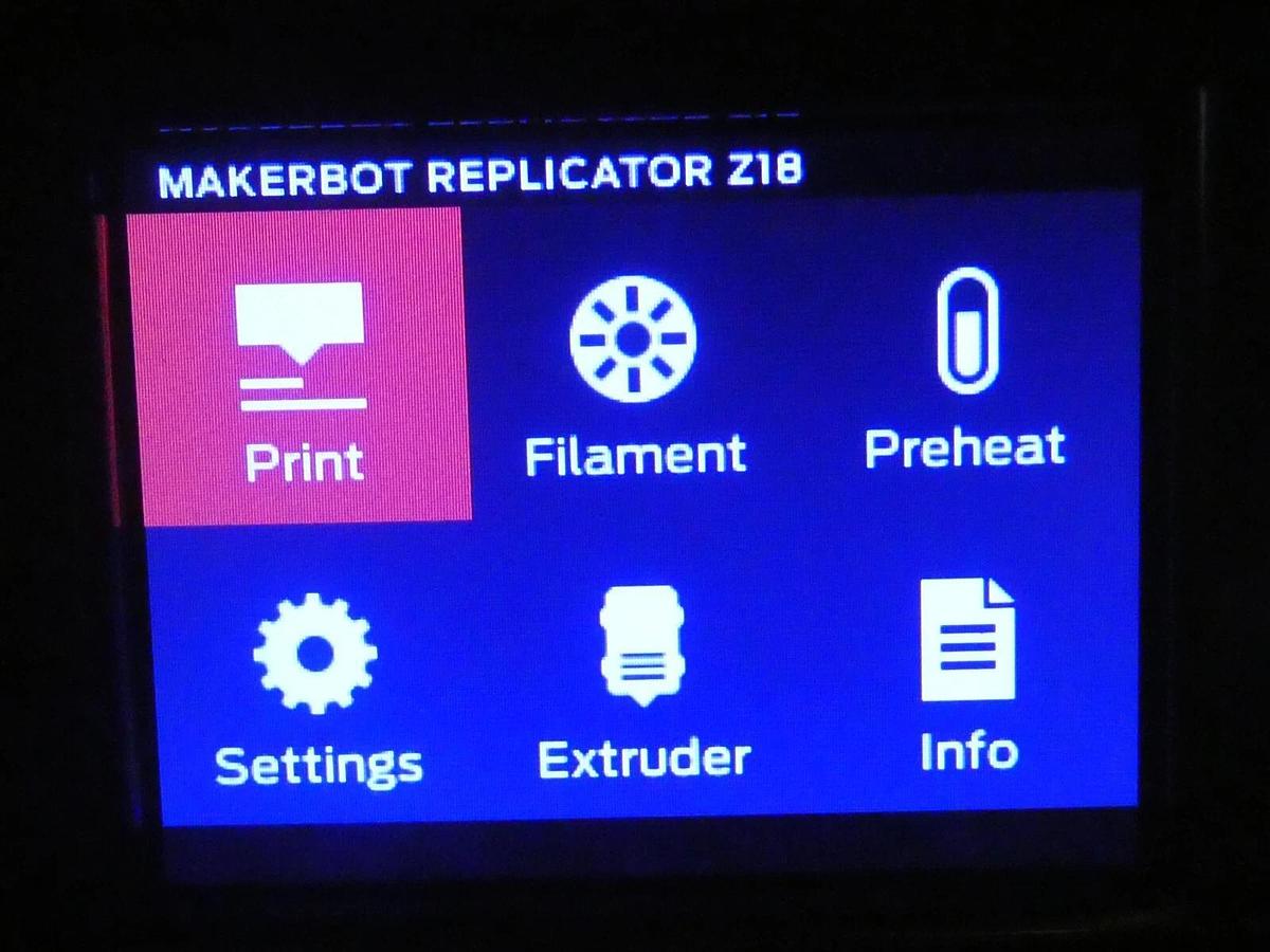 Used MakerBot Replicator Z18 Large Format 3D Printer Smart Extruder 12.2 Surplus