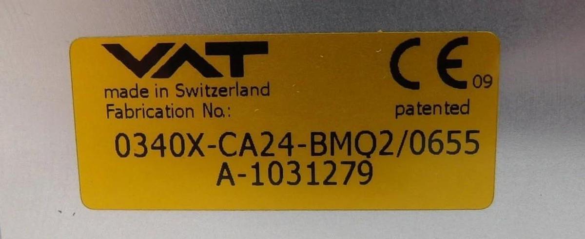VAT 0340X-CA24-BMQ2 Rectangular Insert MONOVAT Series 034 New Surplus