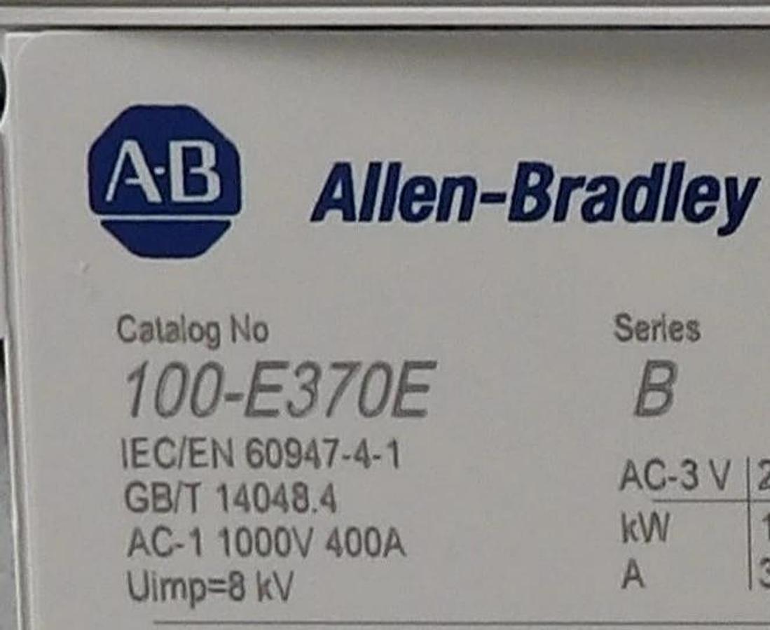 Used AB Allen-Bradley 100-E370 Direct On Line Contactor Series B Lot of 3 Working