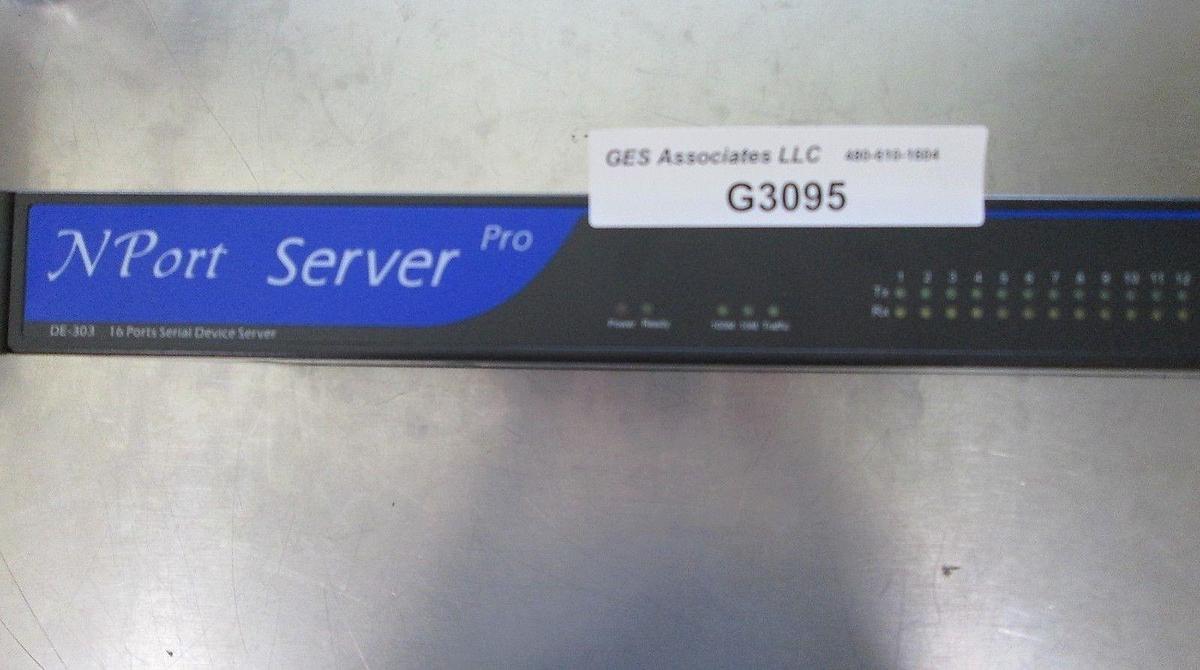 Used MOXA DE-303 NPort Server Pro 16 Port Serial Device