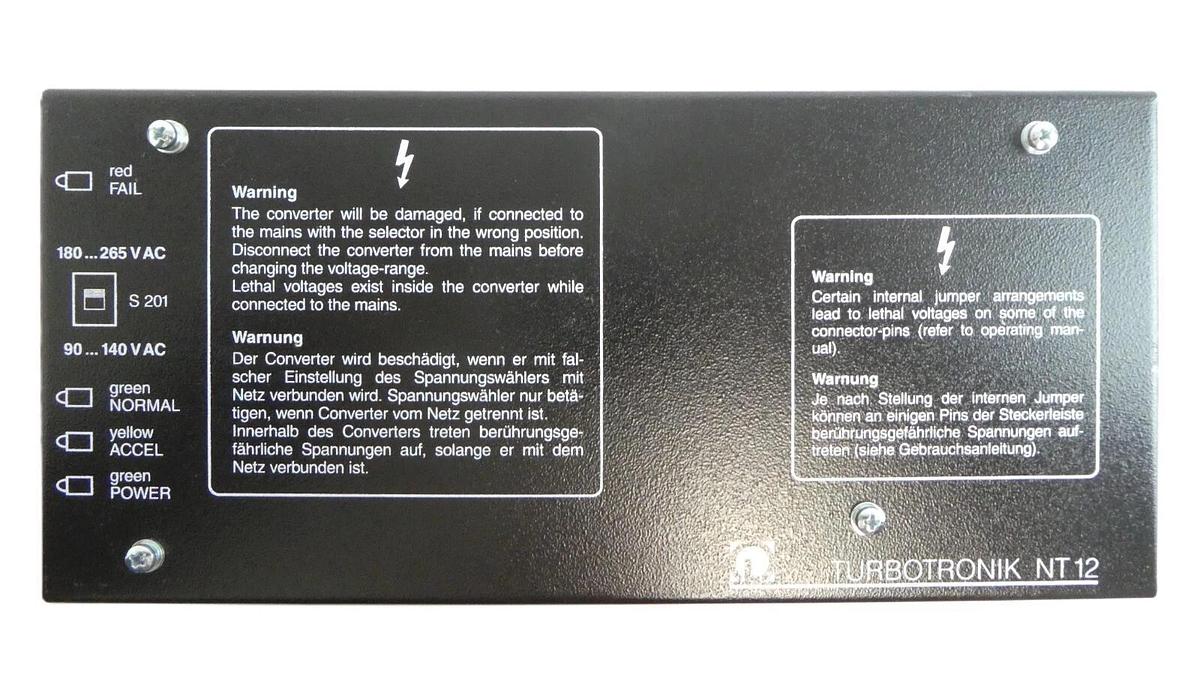 Used TURBOTRONIK NT12 Leybold 85904 Electronic Frequency Converter Turbo Working