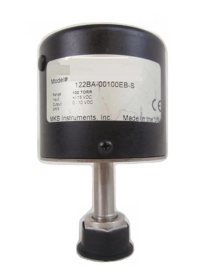 Used MKS Instruments 122BA-00100EB-S Baratron Pressure Transducer Tested Working